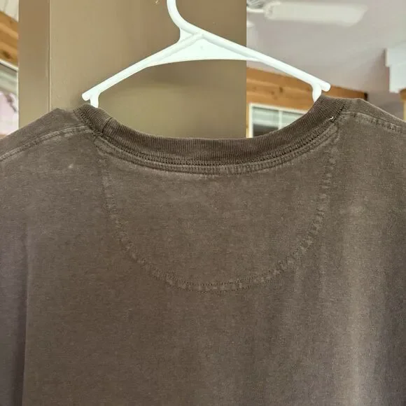 Ruff Hewn T-Shirt Men L Brown Tan Cotton Butter Soft Casual Streetwear Summer - Picture 7 of 7